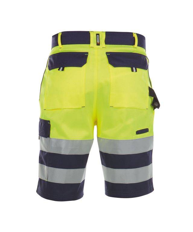 Warnschutz-Shorts, DUNKELBLAU/NEONGELB, Gr. 52