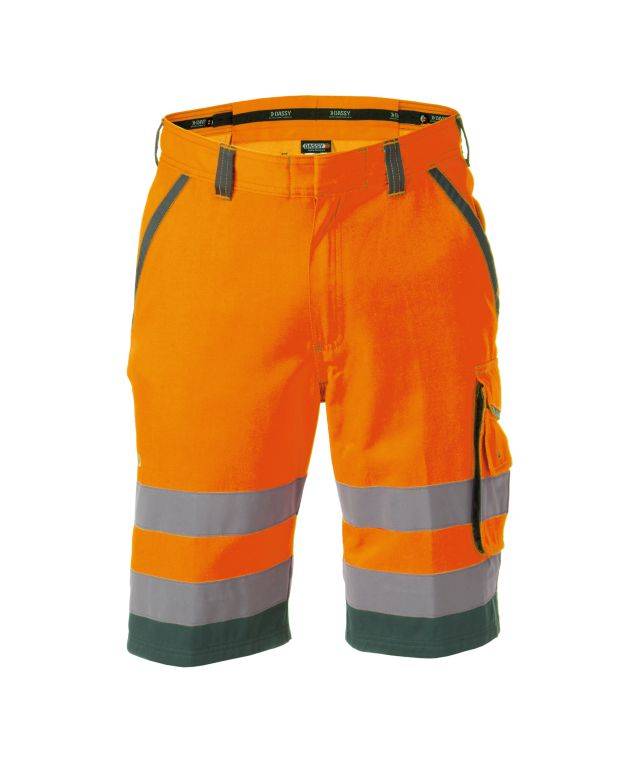Warnschutz-Shorts, NEONORANGE/FLASCHENGRÜN, Gr. 58