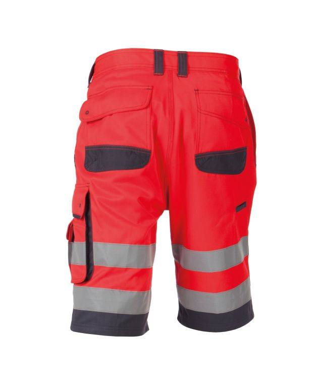 Warnschutz-Shorts, NEONROT/ZEMENTGRAU, Gr. 53