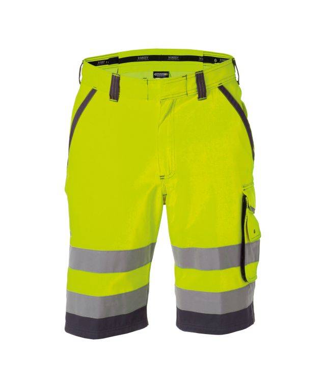 Warnschutz-Shorts, NEONGELB/ZEMENTGRAU, Gr. 60