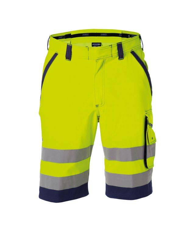 Warnschutz-Shorts, NEONGELB/DUNKELBLAU, Gr. 56