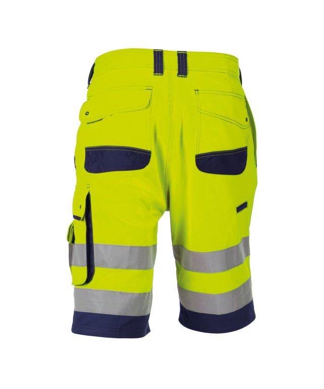 Warnschutz-Shorts, NEONGELB/DUNKELBLAU, Gr. 56