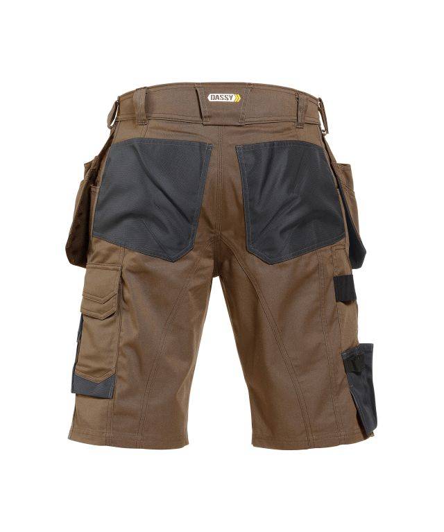 Arbeitsshorts mit Holstertaschen, LEHMBRAUN/ANTHRAZITGRAU, Gr. 56