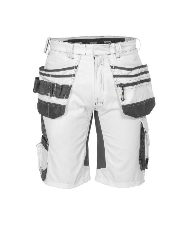 Malershorts mit Stretch und Holstertaschen, WEIß/ANTHRAZITGRAU, Gr. 62