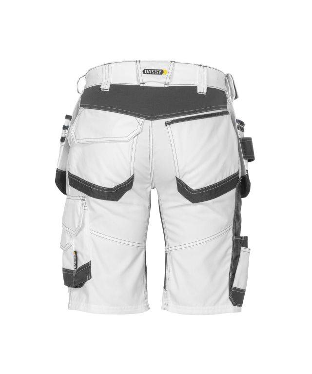 Malershorts mit Stretch und Holstertaschen, WEIß/ANTHRAZITGRAU, Gr. 67
