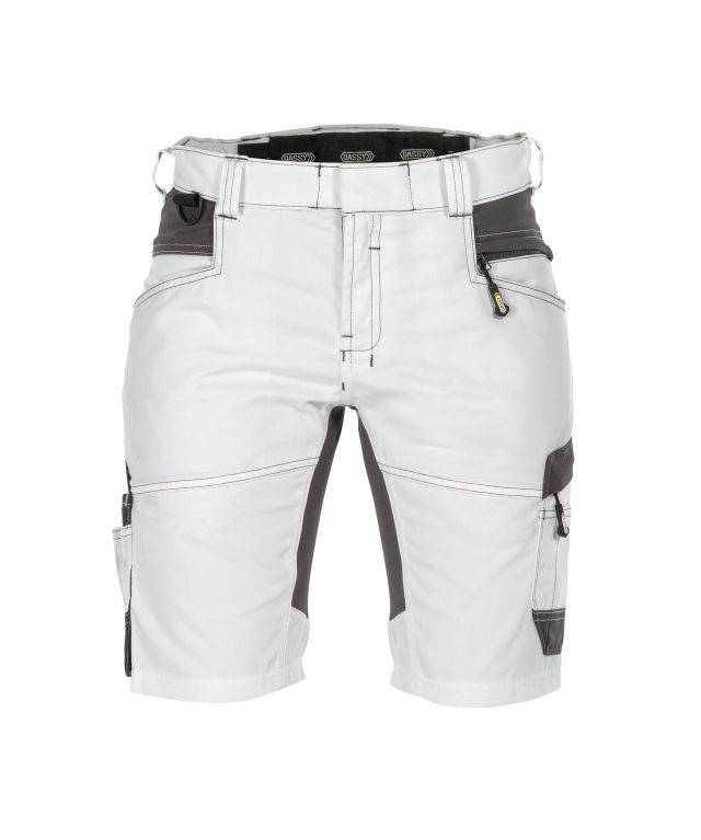 Malershorts mit Stretch für Damen, WEIß/ANTHRAZITGRAU, Gr. 34