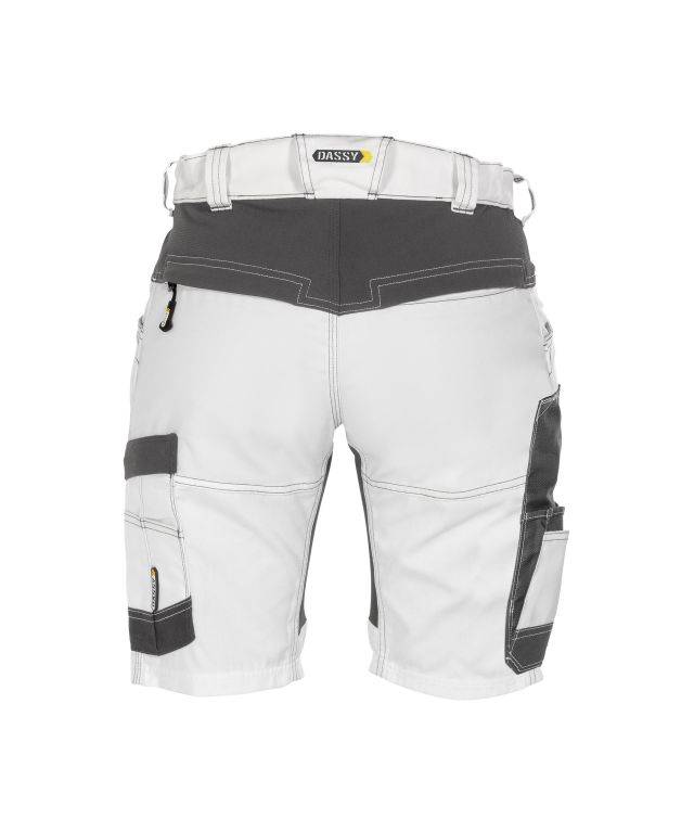 Malershorts mit Stretch für Damen, WEIß/ANTHRAZITGRAU, Gr. 42