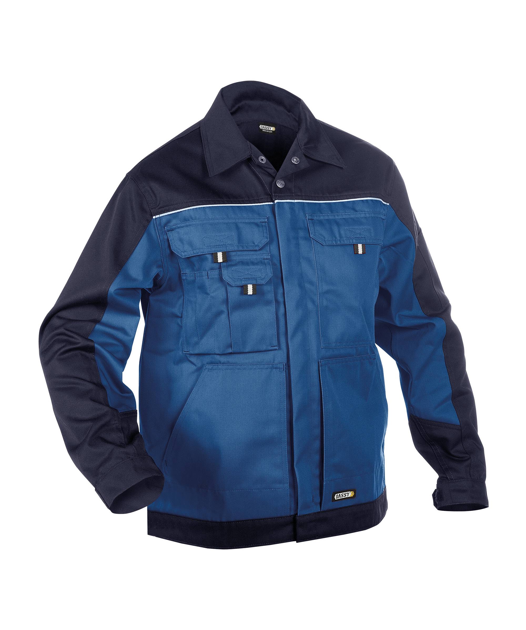DASSY Lugano - Zweifarbige Arbeitsjacke kornblau/dunkelblau M STANDARD