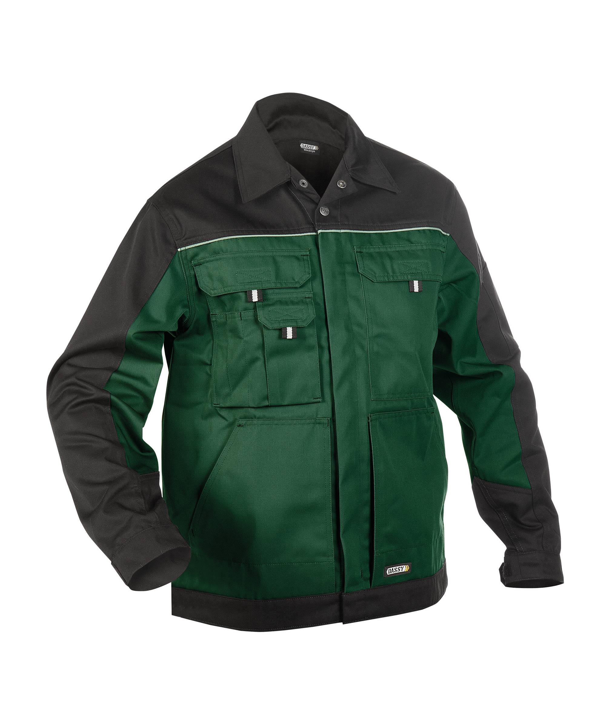 DASSY Lugano - Zweifarbige Arbeitsjacke flaschengrün/schwarz S STANDARD