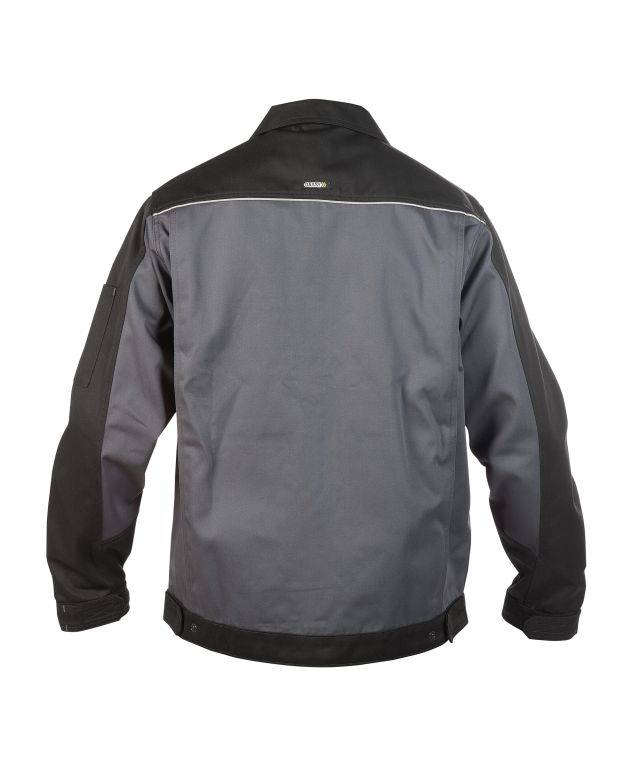 Zweifarbige Arbeitsjacke, ZEMENTGRAU/SCHWARZ, Gr. 2XL