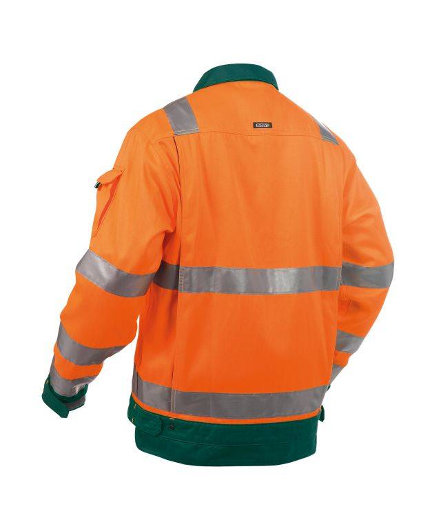 DASSY Dusseldorf Warn Arbeitsjacke 300184 6631 NEONORANGE/FLASCHENGRÜN Gr. XS