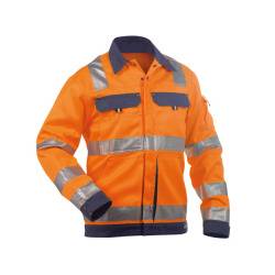 DASSY Dusseldorf Warn Arbeitsjacke 300184 6681 NEONORANGE/DUNKELBLAU Gr. 2XL