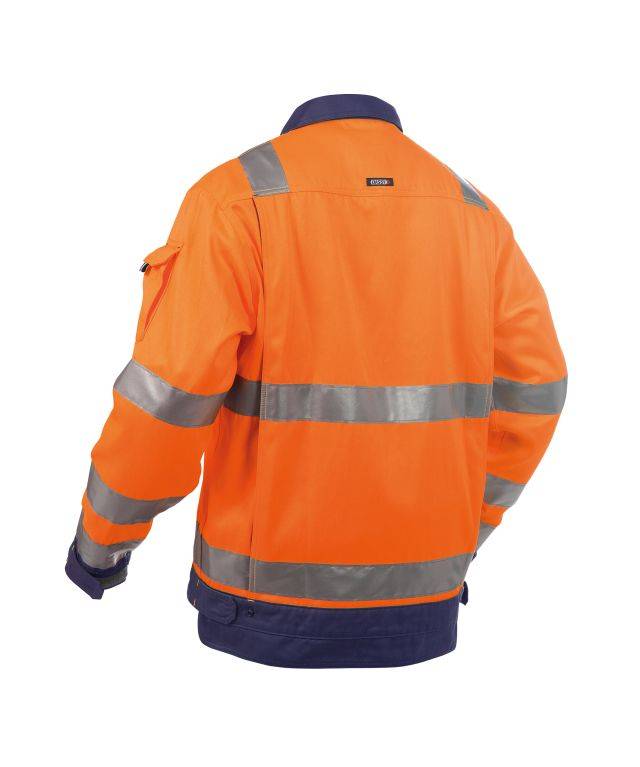 DASSY Dusseldorf Warn Arbeitsjacke 300184 6681 NEONORANGE/DUNKELBLAU Gr. S