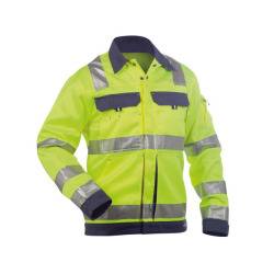 DASSY Dusseldorf Warn Arbeitsjacke 300184 6981 NEONGELB/DUNKELBLAU Gr. S
