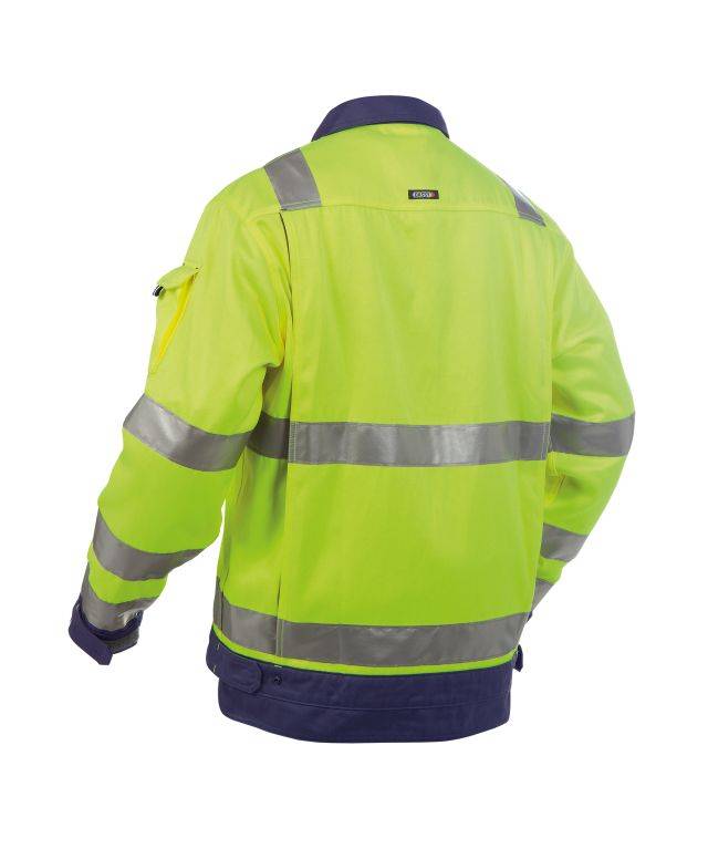 DASSY Dusseldorf Warn Arbeitsjacke 300184 6981 NEONGELB/DUNKELBLAU Gr. M