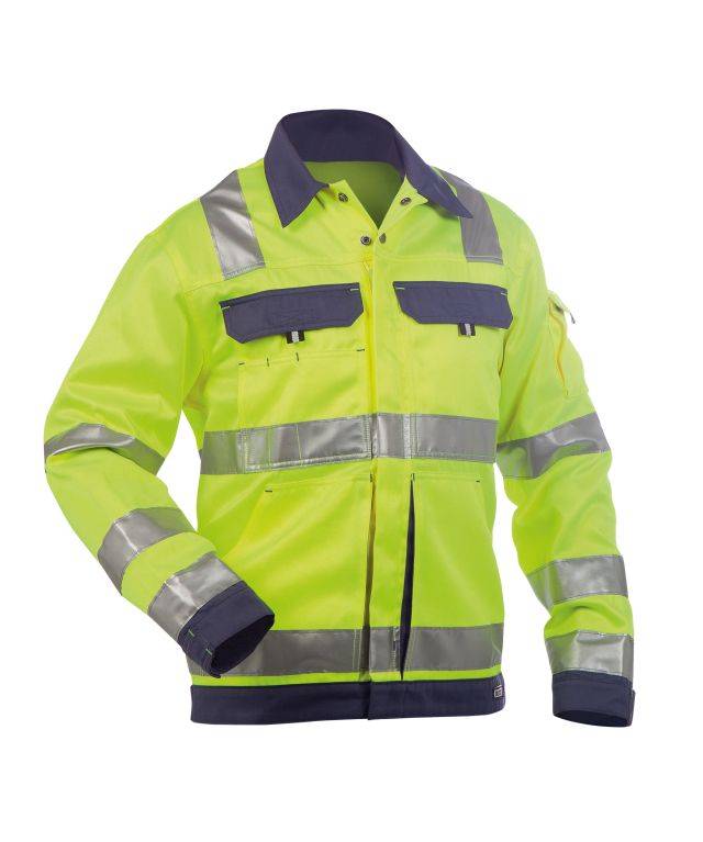 DASSY Dusseldorf Warn Arbeitsjacke 300184 6981 NEONGELB/DUNKELBLAU Gr. XS