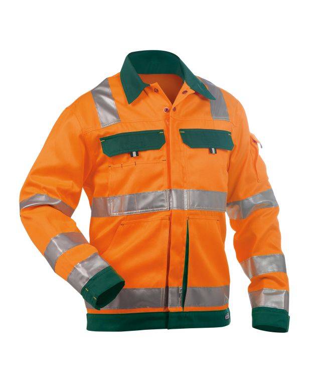 DASSY Dusseldorf Warn Arbeitsjacke 300184 6631 NEONORANGE/FLASCHENGRÜN Gr. 2XL