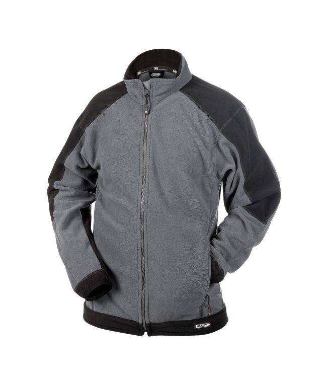 DASSY Kazan Fleecejacke 300217 6471 ZEMENTGRAU/SCHWARZ Gr. L