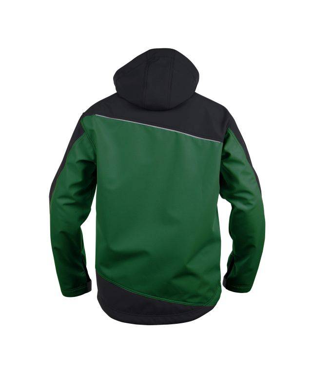 Zweifarbige Softshell-Jacke, FLASCHENGRÜN/SCHWARZ, Gr. L