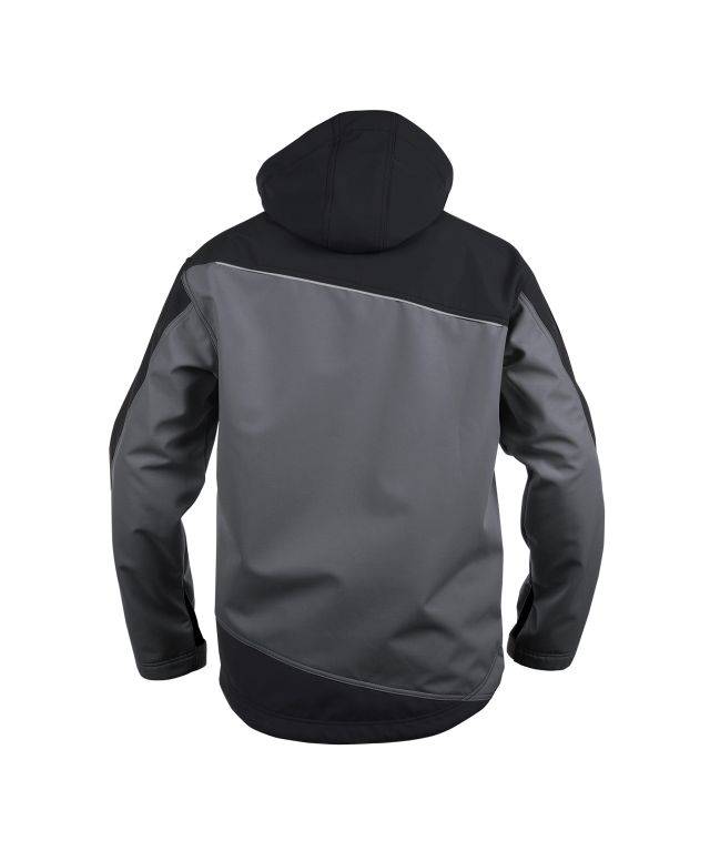 Zweifarbige Softshell-Jacke, ZEMENTGRAU/SCHWARZ, Gr. 2XL