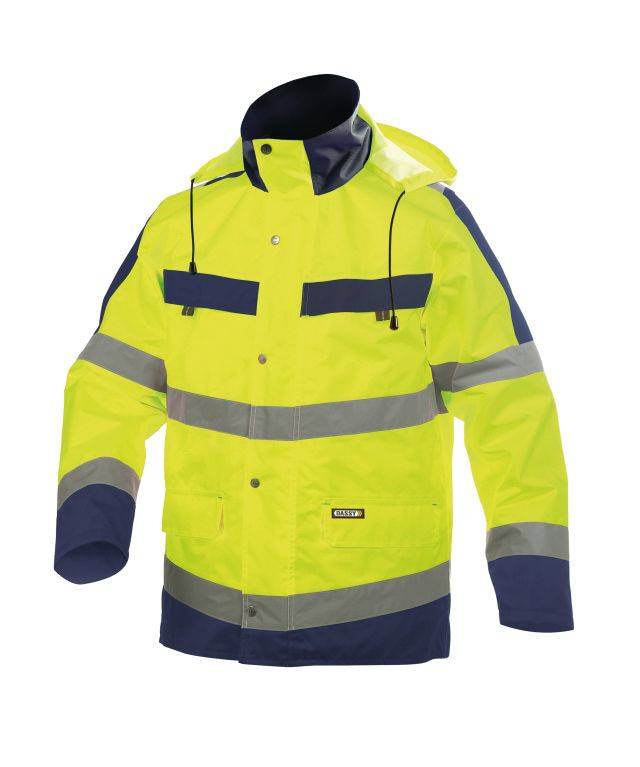 Warnschutz Regen-Parka, NEONGELB/DUNKELBLAU, Gr. L