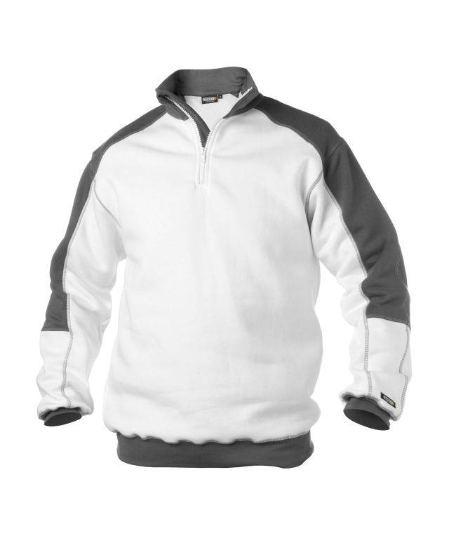 DASSY Basiel 2farbiges Sweatshirt 300358 6141 WEIß/ZEMENTGRAU Gr. L