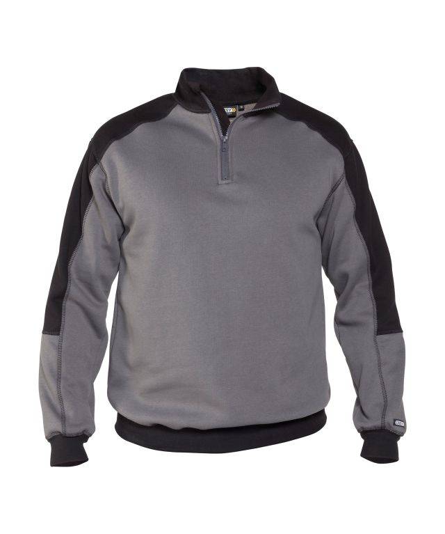 DASSY Basiel 2farbiges Sweatshirt 300358 6471 ZEMENTGRAU/SCHWARZ Gr. M