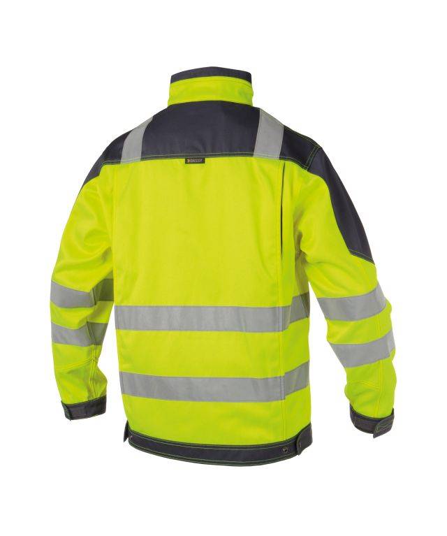 Warnschutz Arbeitsjacke, NEONGELB/ZEMENTGRAU, Gr. M