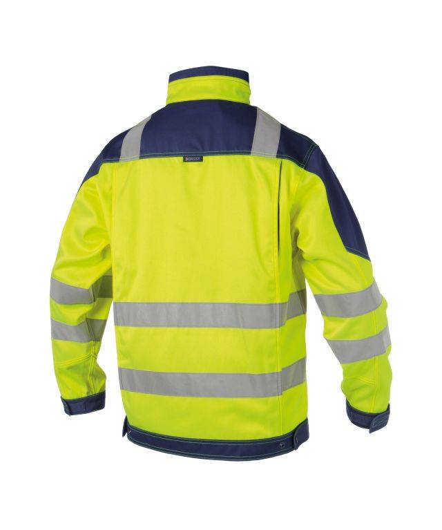 Warnschutz Arbeitsjacke, NEONGELB/DUNKELBLAU, Gr. L