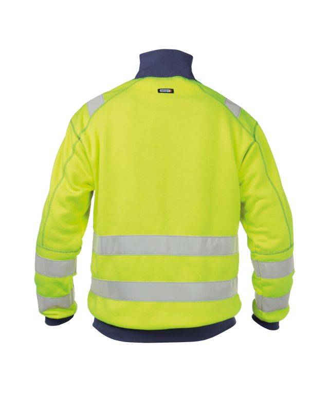 Warnschutz Sweatshirt, NEONGELB/DUNKELBLAU, Gr. 4XL