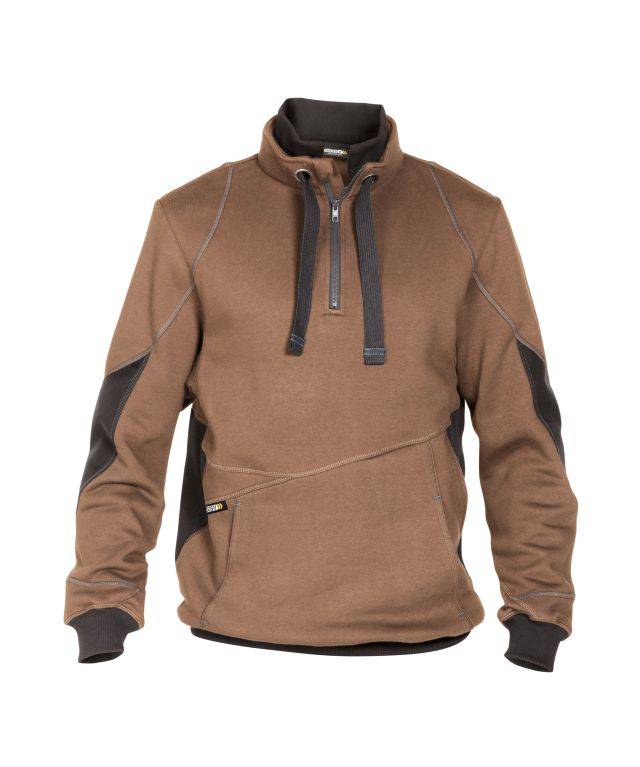 Sweatshirt, LEHMBRAUN/ANTHRAZITGRAU, Gr. S
