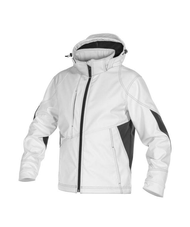 Softshell-Jacke, WEIß/ANTHRAZITGRAU, Gr. L