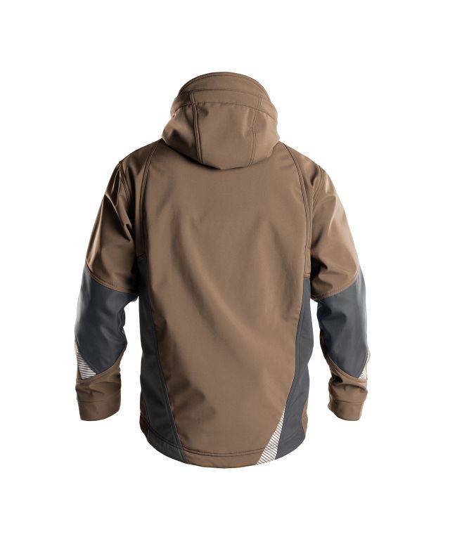 Softshell-Jacke, LEHMBRAUN/ANTHRAZITGRAU, Gr. L