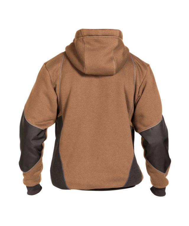 Sweatshirt-Jacke, LEHMBRAUN/ANTHRAZITGRAU, Gr. XL