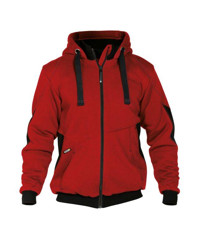 DASSY Pulse Sweatshirt-Jacke 300400 6674 ROT/SCHWARZ Gr. XS