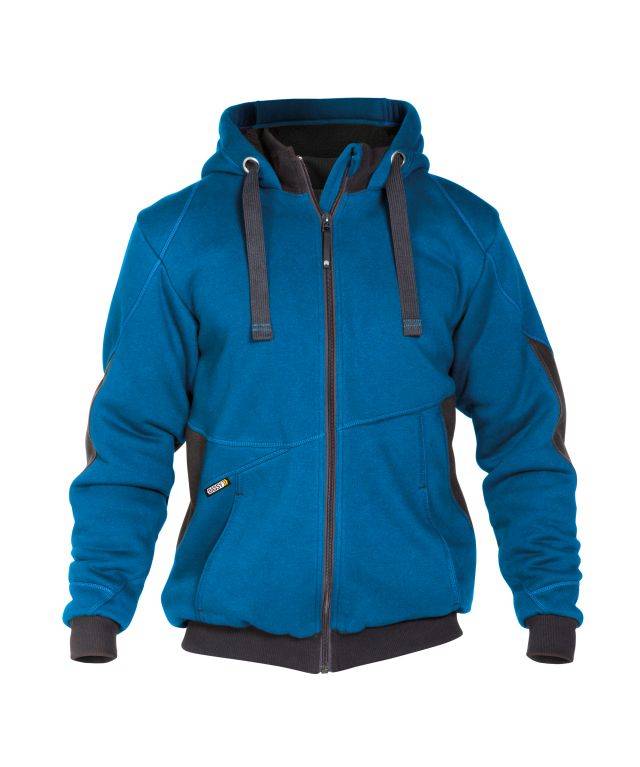 Sweatshirt-Jacke, AZURBLAU/ANTHRAZITGRAU, Gr. M