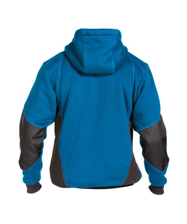 Sweatshirt-Jacke, AZURBLAU/ANTHRAZITGRAU, Gr. M