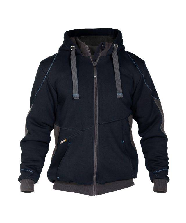 Sweatshirt-Jacke, NACHTBLAU/ANTHRAZITGRAU, Gr. XS