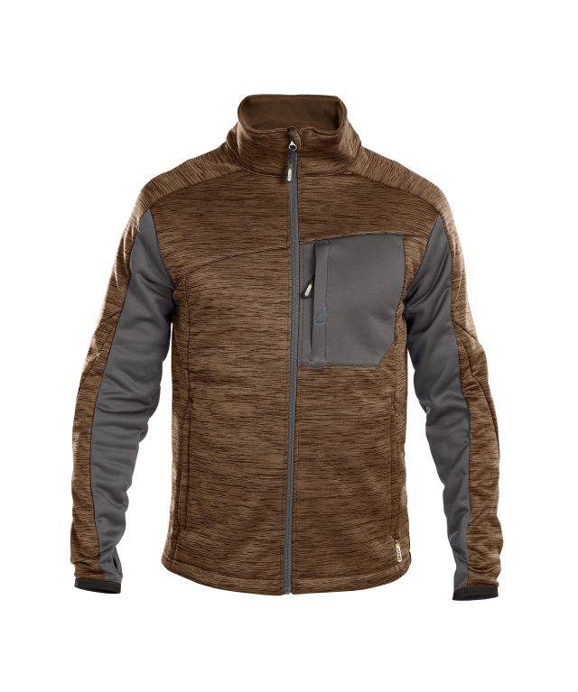 Midlayer-Jacke, LEHMBRAUN/ANTHRAZITGRAU, Gr. XL