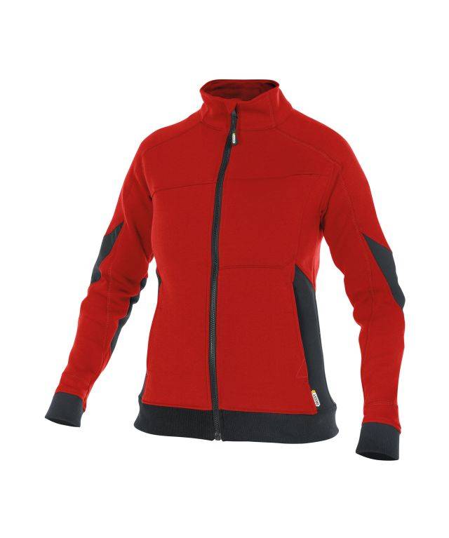 Sweatshirt für Damen, ROT/SCHWARZ, Gr. XS