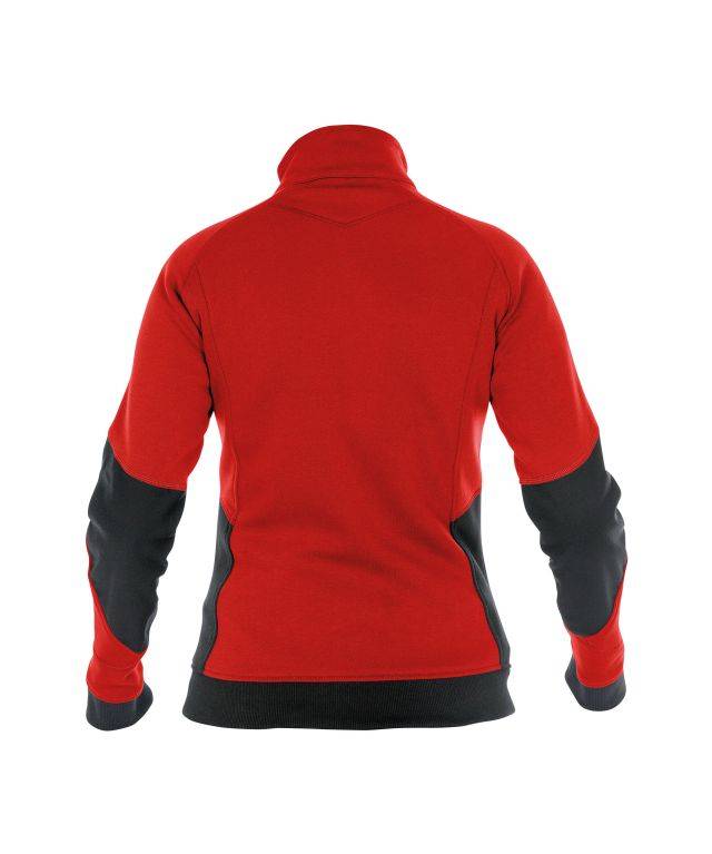 Sweatshirt für Damen, ROT/SCHWARZ, Gr. XS