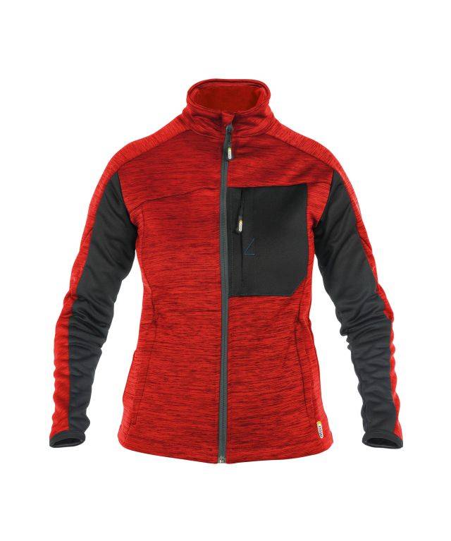 Midlayer-Jacke für Damen, ROT/SCHWARZ, Gr. 2XL