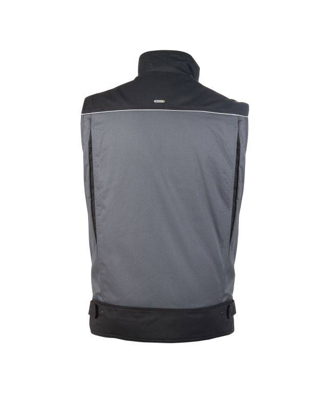 Zweifarbige Weste, ZEMENTGRAU/SCHWARZ, Gr. XS