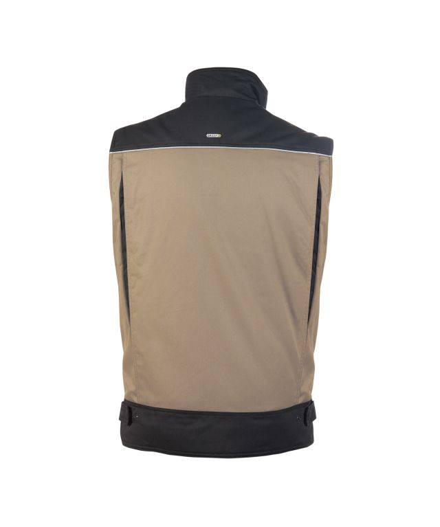 Zweifarbige Weste, KHAKI/SCHWARZ, Gr. M