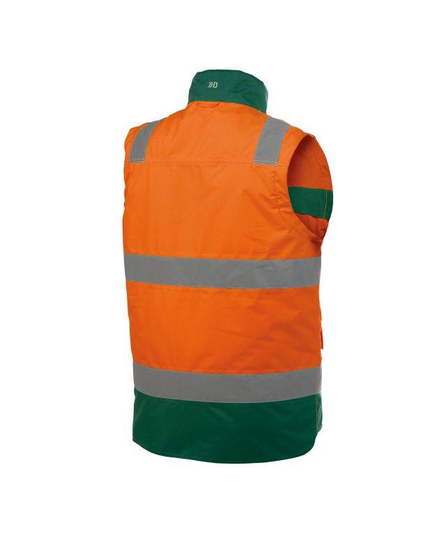Warnschutz Weste, NEONORANGE/FLASCHENGRÜN, Gr. L