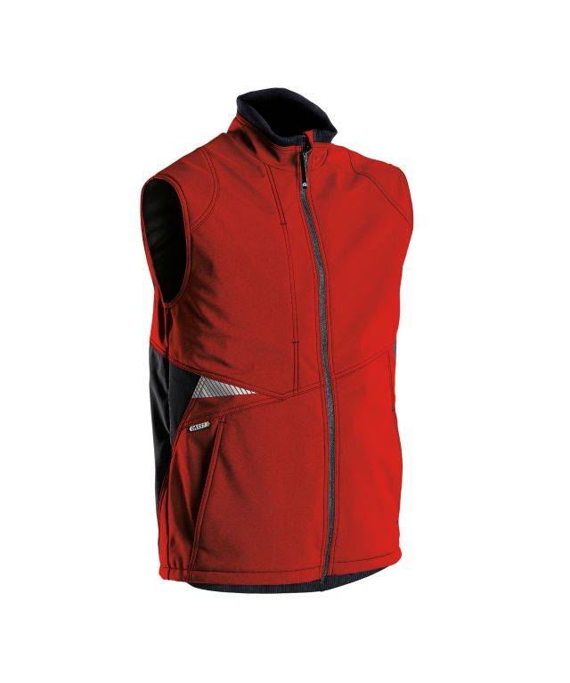 DASSY Fusion Softshell-Weste 350111 6674 ROT/SCHWARZ Gr. L