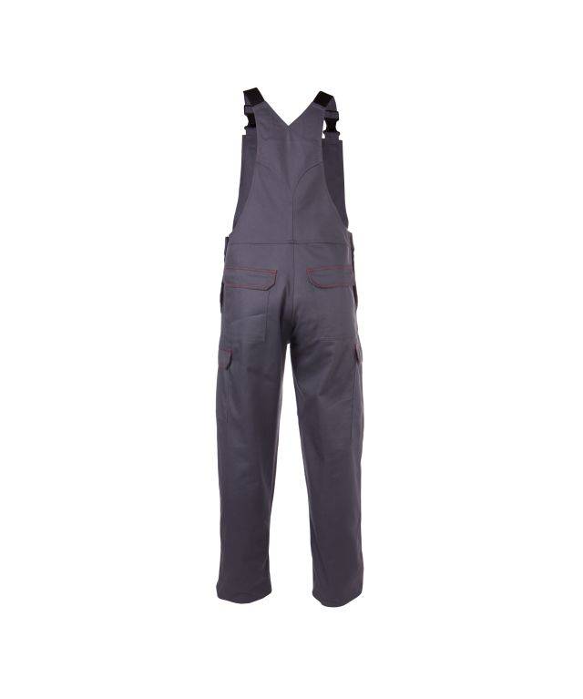 Flammhemmende Latzhose mit Kniepolstertaschen, ZEMENTGRAU, Gr. 52