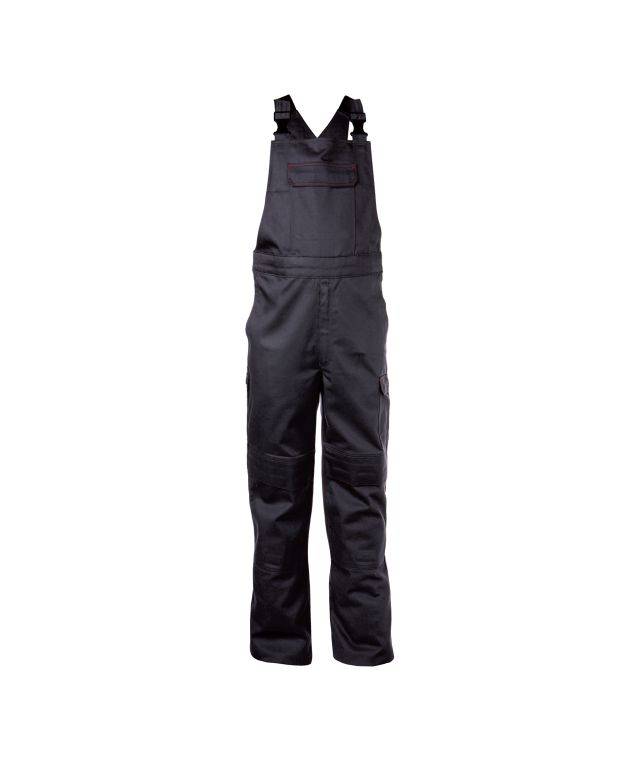 Flammhemmende Latzhose mit Kniepolstertaschen, SCHWARZ, Gr. 66