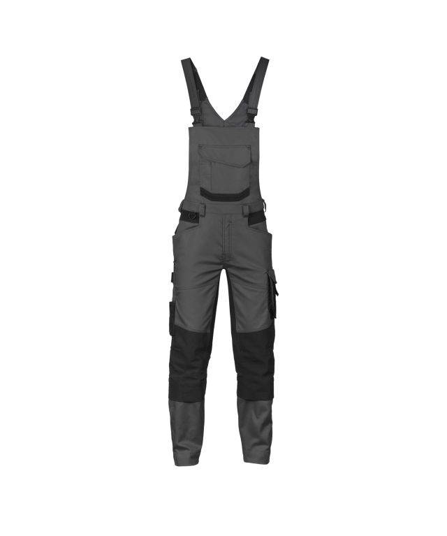 Arbeitslatzhose mit Stretch und Kniepolstertaschen, ANTHRAZITGRAU/SCHWARZ , Langgröße, Gr. 52