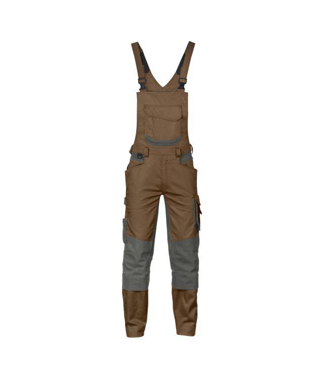 Arbeitslatzhose mit Stretch und Kniepolstertaschen, LEHMBRAUN/ANTHRAZITGRAU , Langgröße, Gr. 50
